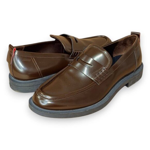 HUGO Varian Loafers Men's Dark Brown Leather Slip-On US 9 (UK 8 EU 42) - Picture 4 of 4